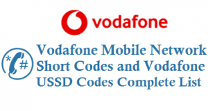Vodafone ussd codes short code for postpaid prepaid customers
