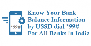 bank balance by ussd code *99#