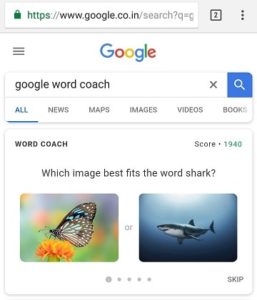 Google Word Coach