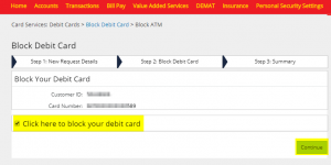 Block andhra bank atm debit credit card by internet banking