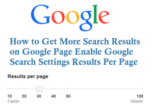 Google search settings results per page Setting