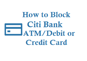 Block citi bank credit card
