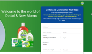 Get Free Dettol and Mom kit