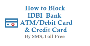 Block IDBI ATM Card