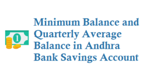 minimum balance in andhra bank savings account