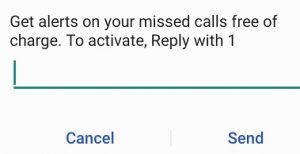 Airtel Missed Call Alert Service