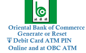 how to reset or generate obc debit card atm card pin online