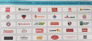 Online Sites which accepts Ticket Restaurant Meal Card