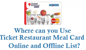 who accepts ticket restaurant meal card accepted outlets and online websites