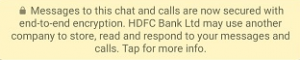 Is HDFC Bank WhatsApp Banking secure