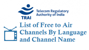 List of Free to Air Channels By Language and Channel Name