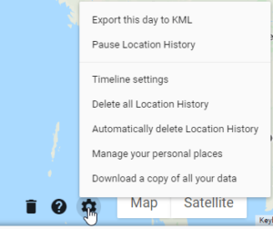 Pause Location History or Delete all Location History in Google