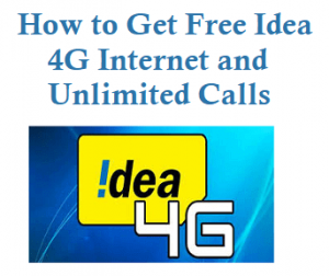 How to Get Free Idea 4G Internet unlimited call for 7 Days