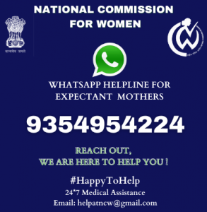 National Commission for Women WhatsApp Service Helpline Number 9354954224