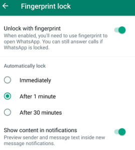 How to Enable WhatsApp Fingerprint Lock