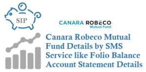 Canara Robeco Mutual Fund Details by SMS Service 9289222157 like Folio Balance Account Statement details