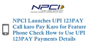 NPCI UPI 123PAY Call karo Pay Karo for Feature Phone make UPI Payment