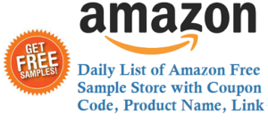 Daily List of Amazon Free Sample Store with Coupon Code Product Name and Link